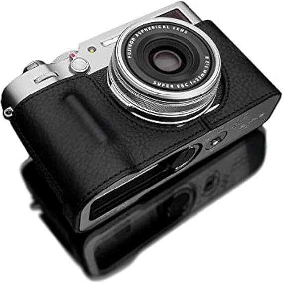 Gariz HG-X100VBK Genuine Leather Half Case for Fuji X100V, Black