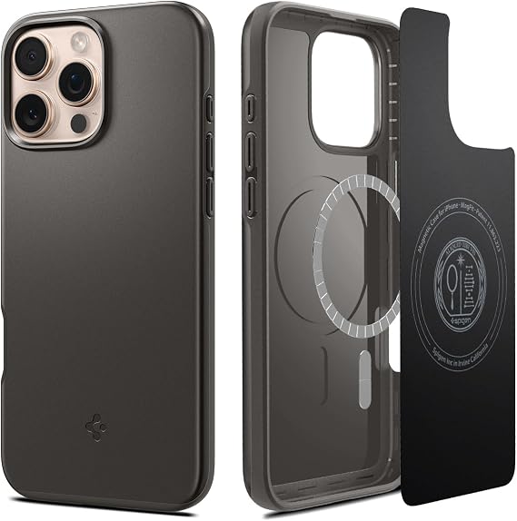 Spigen iPhone 16 Pro ile Uyumlu MagSafe Kılıf Thin Fit Mag Fit Ultra İnce ve Hafif Füme Kapak - ACS08107 (Spigen TR Garantili)