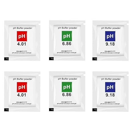 6 Pack ph Buffer Powder 4.01, 6.86, 9.18