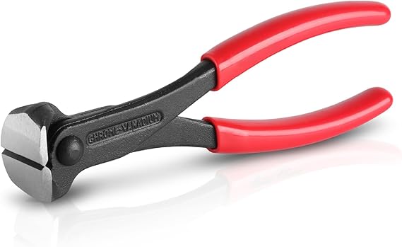 Bates- Nail Puller, 7 Inch Steel End Cutting Pliers | Non-Slip Handle Nail Remover Tool End Nippers for Pulling Nails and Cutting Wires