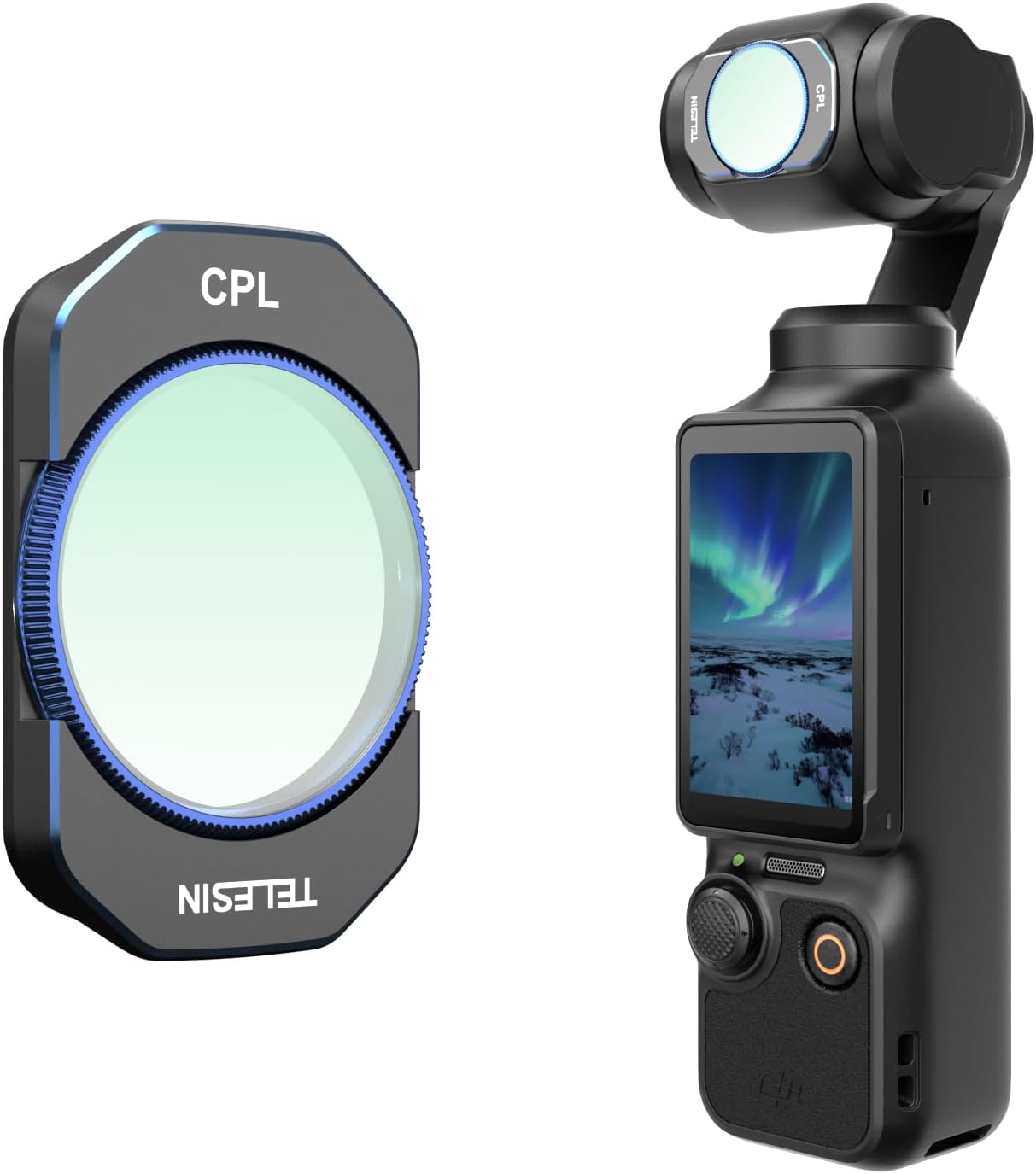 TELESIN CPL dairesel polarizatör filtre objektif koruması DJI Osmo Pocket 3 için