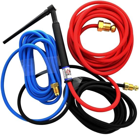 CK Worldwide CK20-12SF 250A 12.5' 3-Pc Red Metal TIG Welding Torch