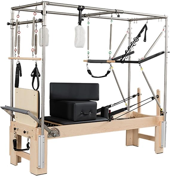 3-in-1 Multifunctional Pilates Reformer, Pilates Bed with Adjustable Strength, Weight Capacity Up to 300 Lbs, Home Pilates Reformer