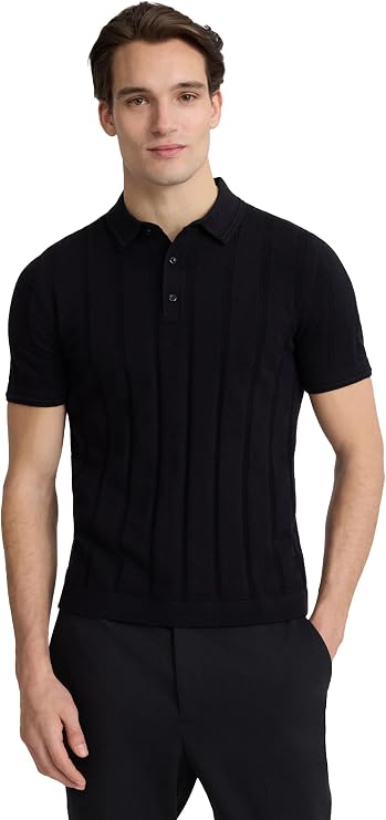 EXPRESS Men's Short Sleeve Ribbed Cotton Sweater Polo
