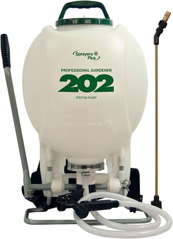Sprayers Plus 202 Piston Pump Backpack Sprayer, 4 Gallons