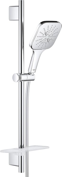 GROHE Rainshower 130 SmartActive Cube | Shower Rail Set 3 Jet Types | Chrome | 26583000