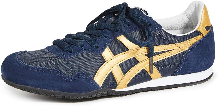 Onitsuka Tiger Serrano Classic Running Shoe, Black/White, 5.5 M US, Black/White, Medium
