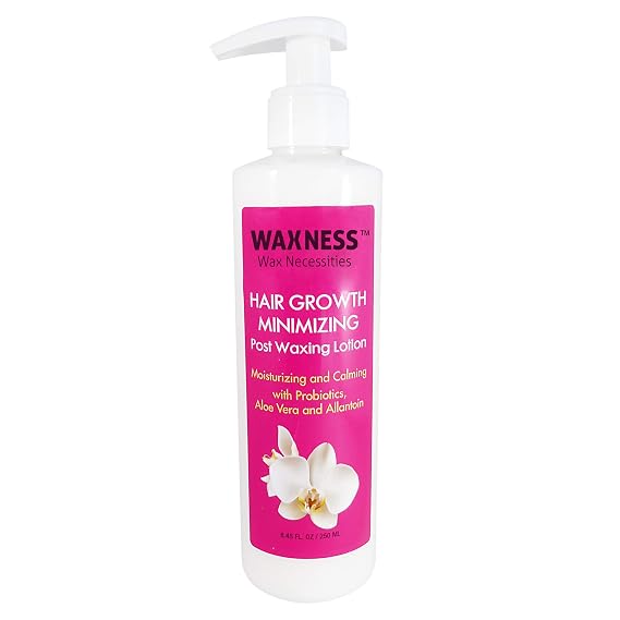 Waxness Hair Growth Minimizing Post Waxing Lotion 8.45 fl oz (250 ml) Post Wax Moisturizing Lotion with Decelerine Complex, Aloe Vera & Probiotics Made in Italy