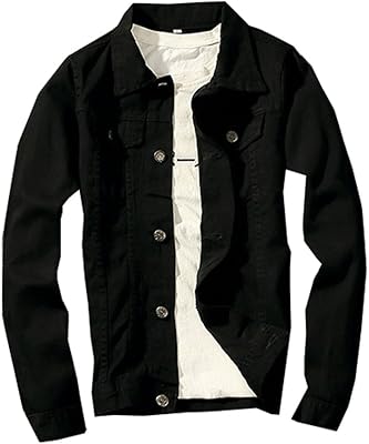 LifeHe Classic Denim Jacket Men Slim Fit Fashion Jeans Coat