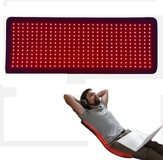 Red Light Therapy Large Mat Therapy Blanket 360pcs LED Beads 660nm 850nm Red Infrared Therapy for Full Body Parts Relief at Once