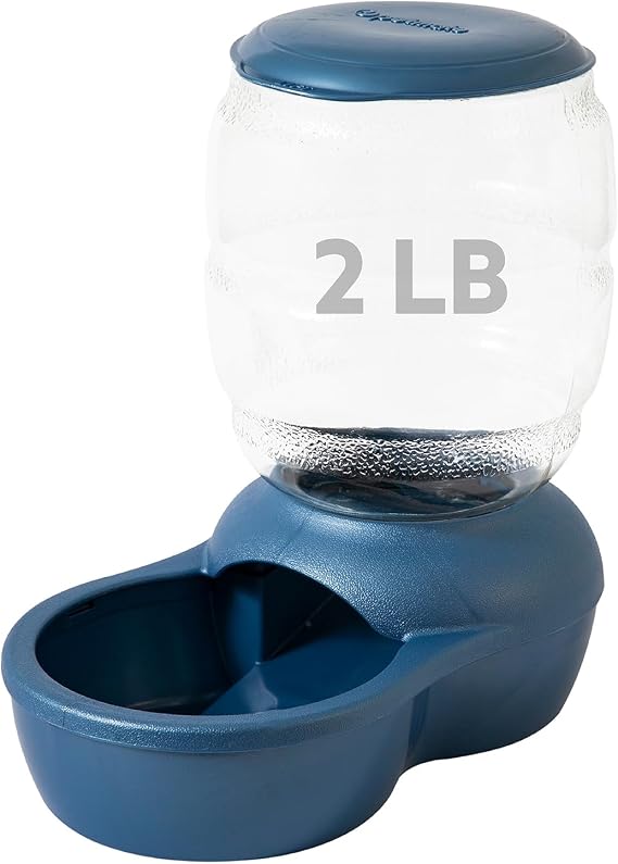 Petmate Replendish Gravity Feeder with Microban, Pearl Peacock Blue, 2lbs