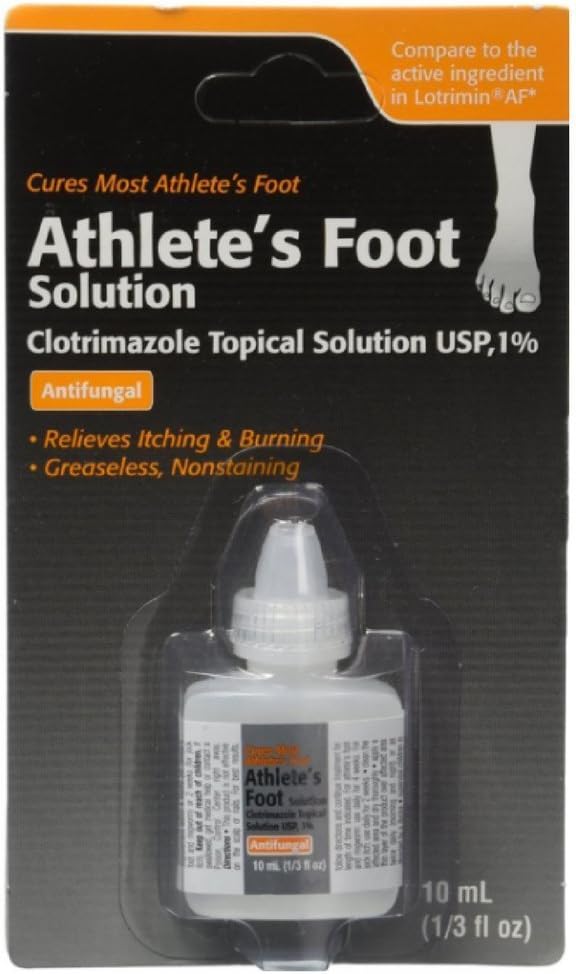 AF Antifungal Athletes Foot Topical Solution 1 Percent Generic Lotrimin - 10 Ml Pack of 2