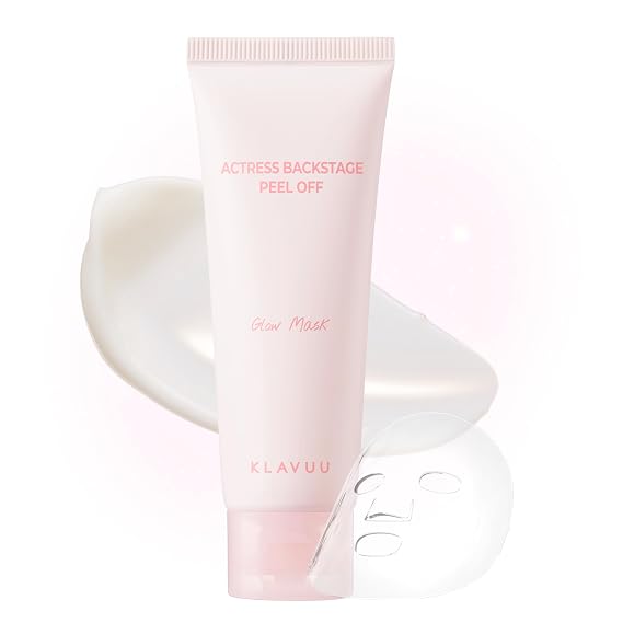 KLAVUU Actress Backstage Glow Peel Off Face Mask (2.4 fl.oz/70ml) - Radiance Boost, Deep Hydration for Women Peeling and Exfoliating for Silky Smooth, Even-Toned Glass Skin, Korean Skin Care for women