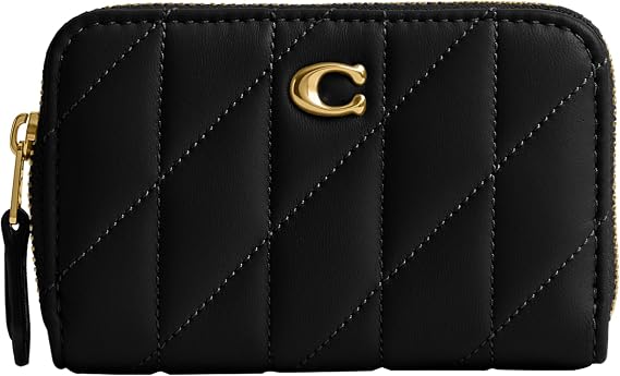 Coach Women's Small Zip Around Card Case Black One Size
