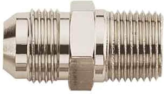 Aeroquip FCE2005 Nickel-Plated Aluminum -6AN Male to 3/8" NPT Male Straight Adapter