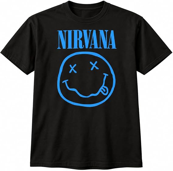 Nirvana 'Nevermind Smile' (Black) Pull Over Hoodie (medium)