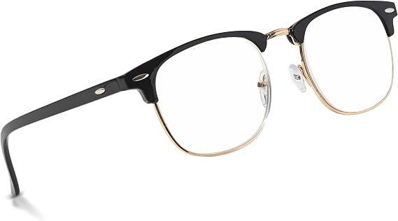 In Style Eyes Sellecks High Power Reading Glasses Retro Browline Readers for AMD & Glaucoma 6.50 and 7.00