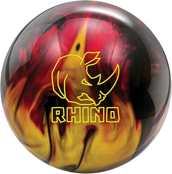 Brunswick Rhino Bowling Ball, Red/Black/Gold, 12 lb
