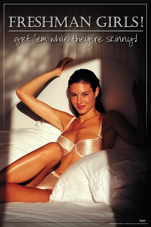 Freshman Girls Get Em While Theyre Skinny! College Humor Cool Wall Art Print Poster 24x36