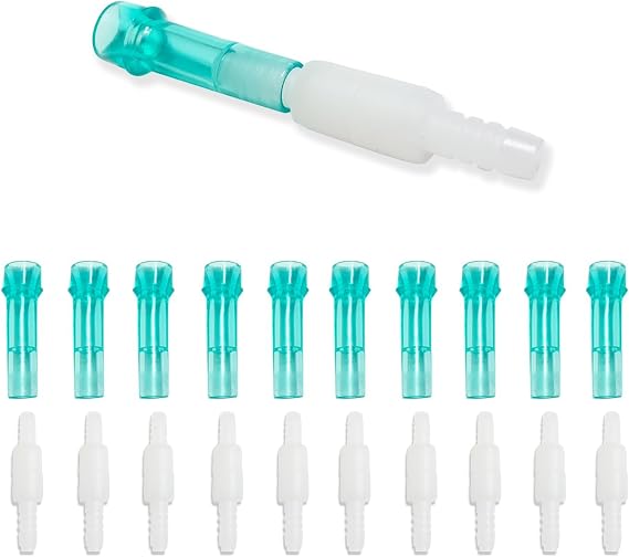 10-Pack Swivel Oxygen Connectors, 360 Rotatable, Standard Male/Female