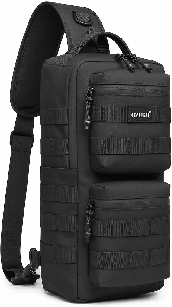 OZUKO Crossbody Sling Backpack, Tactical Casual Shoulder Bag