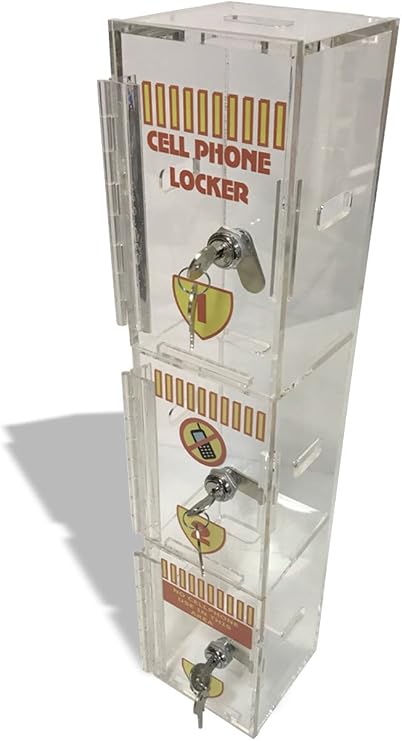 New Wall Mounted Acrylic Cell Phone Locker/Cell Storage - 1 Set