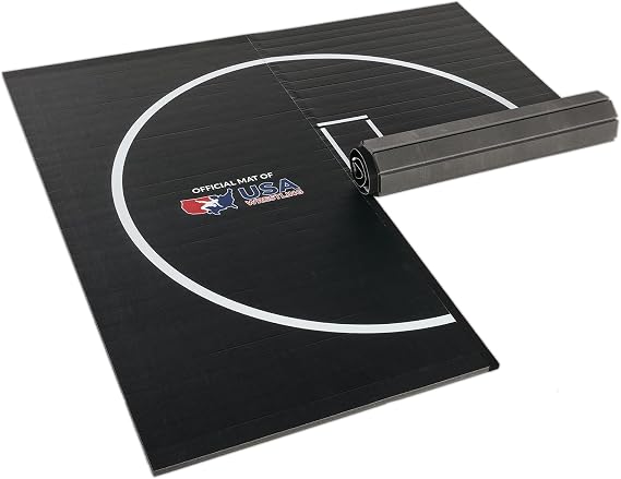 Dollamur 10x10x1.25 Wrestling Mat, Home Workouts, Exercise, with Circles, FLEXI-Connect