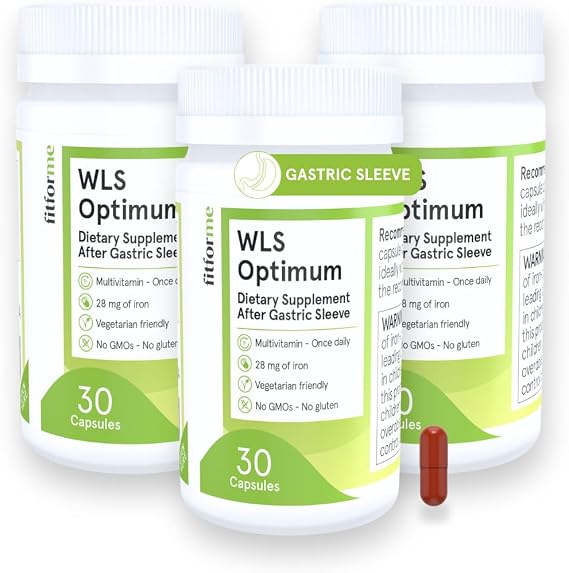 FitForMe Bariatric Multivitamin, Tailored for Gastric Sleeve Surgery One-a-Day Capsule, 3-Month Supply, 90 Count, Easy-to-Swallow WLS Optimum Capsule, Scientifically Formulated for Men & Women