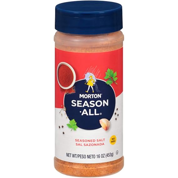 Morton Season All Purpose Seasoning, Seasoned Salt, 16 Ounce | Spices and Seasonings with Black Pepper, Onion and Garlic, Hint of Chili Pepper, Beef, Poultry, Steak seasoning