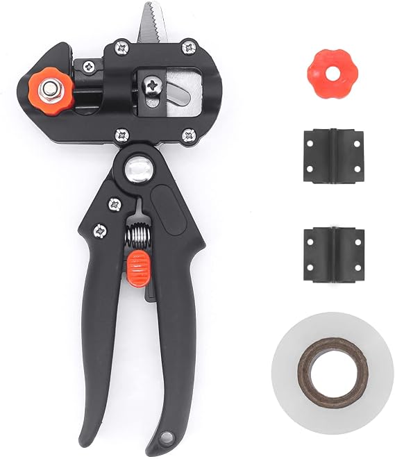 Grafting Pruning Tool Kit, Professional Garden Fruit Tree Plant Pruning Shears with Grafting Tape for Fruit Tree Grafting Branch Trimming