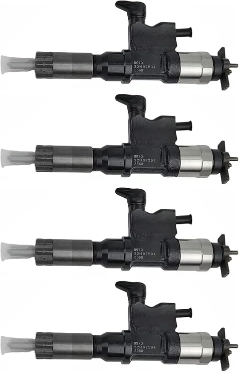 4Pcs New Fuel Injector 095000-8970 095000-8971 8-98151856-3 Compatible with Isuzu 4HK1 DI Excavator Engine