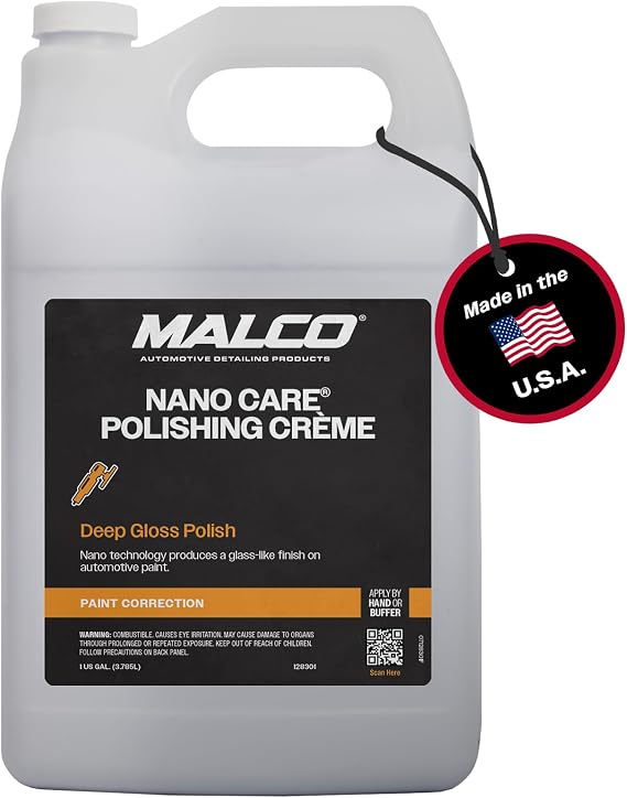 Malco Nano Care Polishing Creme for Oxidized Vehicle Surfaces, 1 Gal.