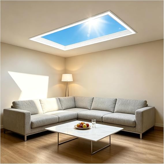 Remote Control LED Blue Sky Ceiling Light, Creative Sunlight Effect [Energy Class A+]