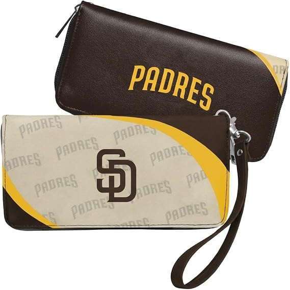 Littlearth San Diego Padres MLB Curve Wallet for Women, Wristlet Purse