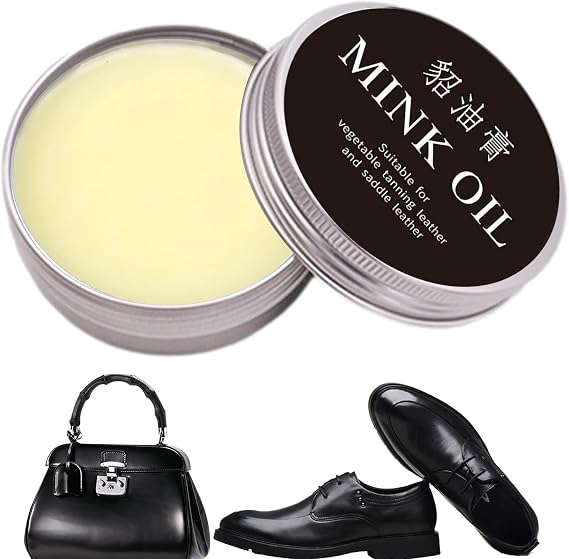 Leather Care Cream - Natural Leather Conditioner | Leather Recoloring Balm With Mink Oil | Leather Restoring And Refurbishing Conditioning Cream For Couches, Restoration Cream Scratch Repair Leather