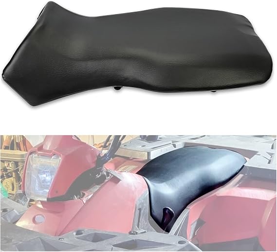 HECASA Seat Replacement Compatible with 2005-2014 Polaris Sportsman 400/450/500/600/700/800 Hawkeye 400 Black Leather Seat Cover Replacement for 2683433-070 2684882-070