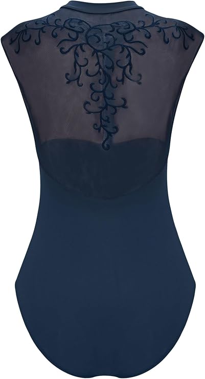 Dance Elite Dance Leotards For Women - Allure - Embroidered Floral Back Panel Leotard for Women Dance