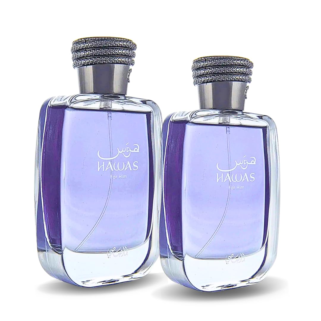 RASASI Hawas Men and Women, Daarej for Men EDP 100ML 3.4 oZ & Shuhrah For Men EDP 90ML Hawas Men2
