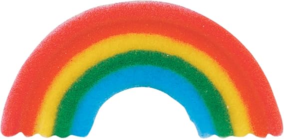 Sugar Dec-Ons Primary Rainbow, Sugar Cake Decorations, Ready to Use Edible Cupcake Toppers, 147 Shaped Decorations