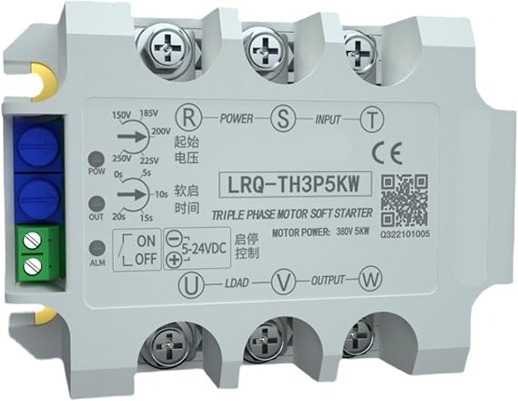 HEXEH Motor Soft Starter 3 Phase Motor Soft Starter Online Slow Start Module Decompression Solid State Relay and Step-Down Controller 5KW 8KW 15KW 22KW (Size : Radiator 8KW Module)