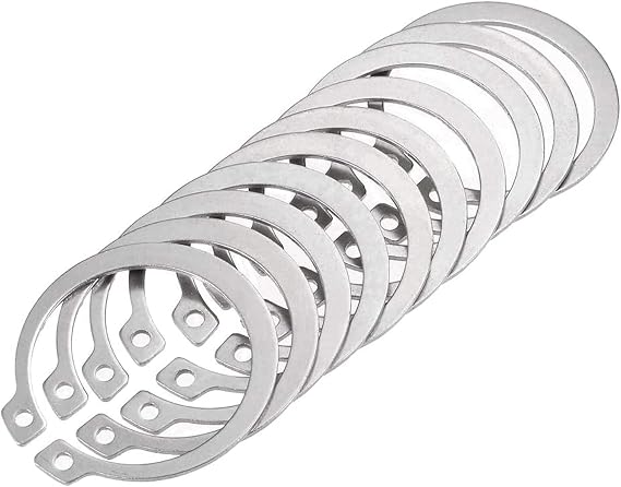 EFARMA Opening Ring Circlip,10 Pcs 304 Stainless Steel External Circlip Snap Retaining Clip Ring 25-34Mm for Automobiles, Electrical and Bearings,28mm (Size:28mm) (Size : 26mm) (Size : 34mm)