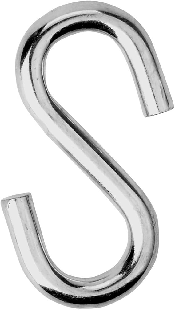 Flammi 2 Pack Heavy Duty S Hooks for Hanging Hammock Stand Swing Plants, Max 500 Lbs, 3 Inch Long 5/16 Inch Thick Strong Galvanized Utility Hooks