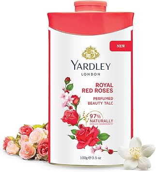 Yardley London Royal Red Roses Perfumed Beauty Talc 100g