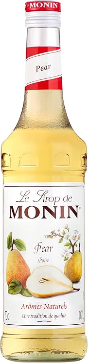 MONIN Premium Pear Syrup 700ml for Cocktails and Mocktails. Vegan-Friendly, Allergen-Free, 100% Natural Flavours and Colourings