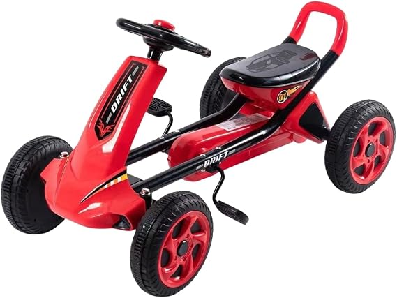 4 Wheel Go Kart, Pedal Exercise Bike, For Children Ages 3 to 8 Years, 4 Wheel Beach Buggy, Pedal Bicycle, Ergonomic Design, 3 Levels of Height Adjustment, Anti-Slip Tires, Load Capacity 110.2 lbs