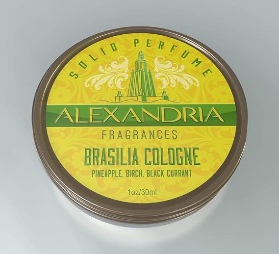 Alexandria Fragrances Brasilia Cologne Solid Fragrance for Men - Long Lasting Perfume with Birch Tar & Pink Pepper Notes - Travel Size Cologne for Men Luxury Pocket Size Perfume for Daily Use 1oz