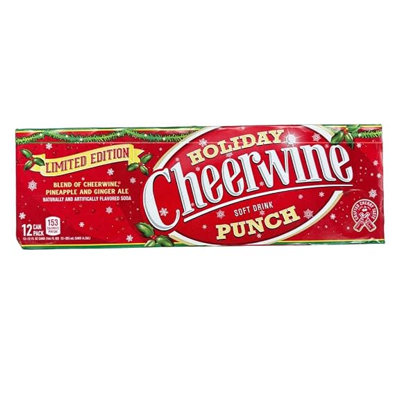 Cheerwine Holiday Punch Softdrink, 12 oz (12 Pack)