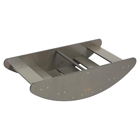 ECR4Kids Wooden Rocking Boat and Steps Play Center, Montessori, Grey Wash