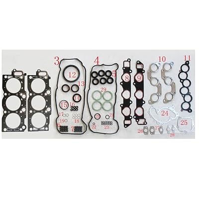 1MZ-FE 1MZFE Compatible for Toyota Sienna Avalon Camry Solara Coupe 3.0L Auto Parts Full Set Engine Parts Engine Gasket 04111-20041