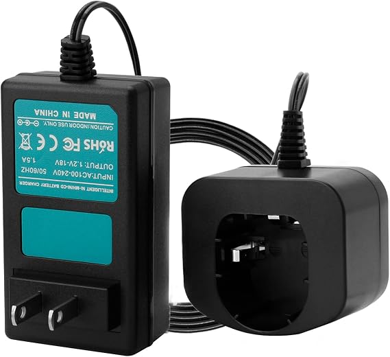 Creabest 1.2V-18V Ni-HM/Ni-CD 1400652 Battery Charger Compatible with Ryobi 7.2V 9.6V 12V 14.4V 18V Pod Style Battery (NOT for Li-ion Battery)